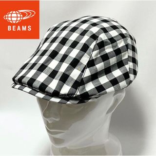 BEAMS - 【新品】BEAMSビームス モノトーンのギンガムチェック ハンチング キャップ