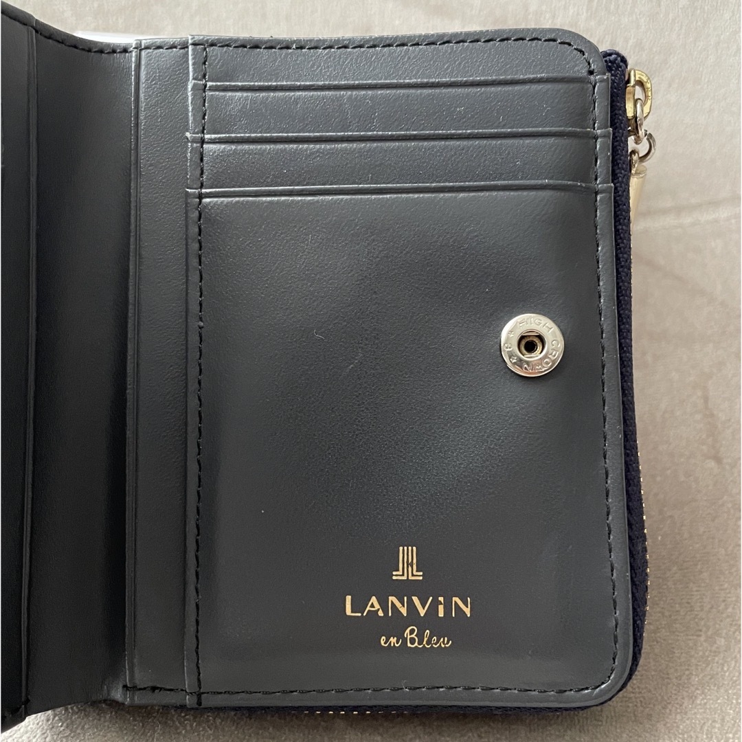 LANVIN en Bleu(ランバンオンブルー)のランバンオンブルー　コンパクト財布　ダークネイビー レディースのファッション小物(財布)の商品写真