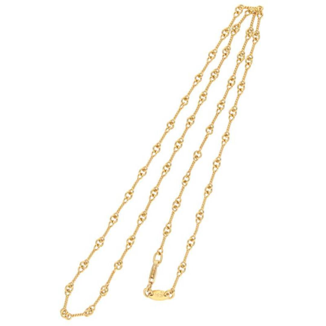 CHROME HEARTS クロムハーツ 22K NECKCHAIN ツイストチェーン 18inch ゴールドネックレス