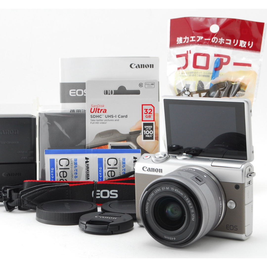 ミラーレス一眼人気機種♪可愛いカメラでカメラデビューに◎❤️Canon EOS M100