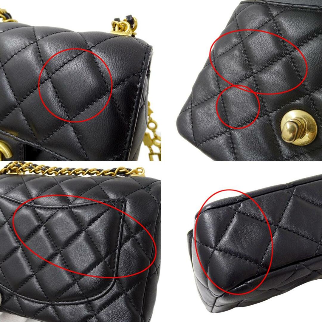 シャネル CHANEL バッグ マトラッセ レディース ブランド ショルダーバッグ ミニ フラップ ラムスキン ブラック ゴールド金具 AS3442  黒 おしゃれ コンパクト 斜め掛け クロスボディ 【中古】