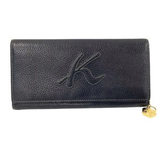 【新品未使用】キタムラ　Kロゴ　レザー　二つ折り財布　サンドベージュ