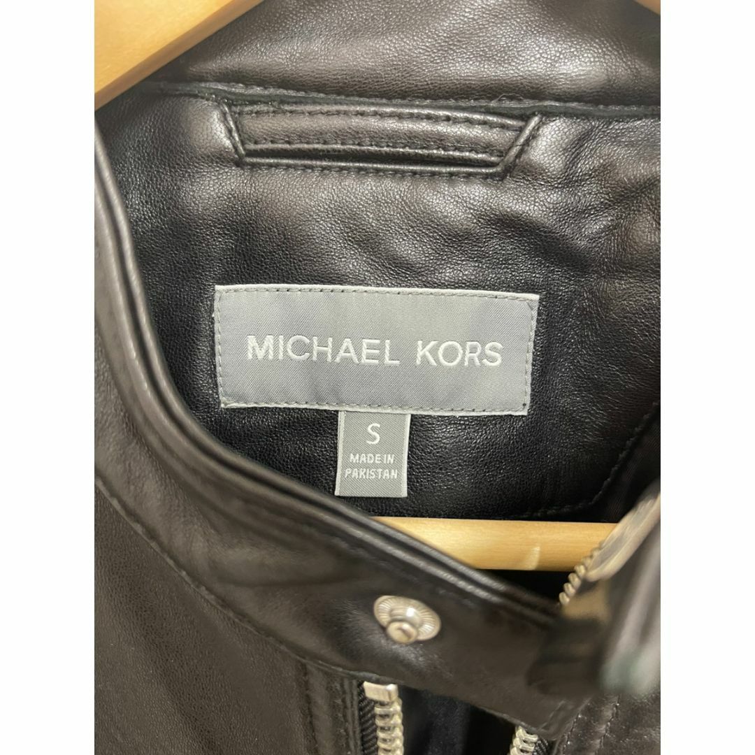 Michael Kors(マイケルコース)のマイケルコース（MICHAEL KORS）　革ジャン（羊革）　Sサイズ メンズのジャケット/アウター(レザージャケット)の商品写真