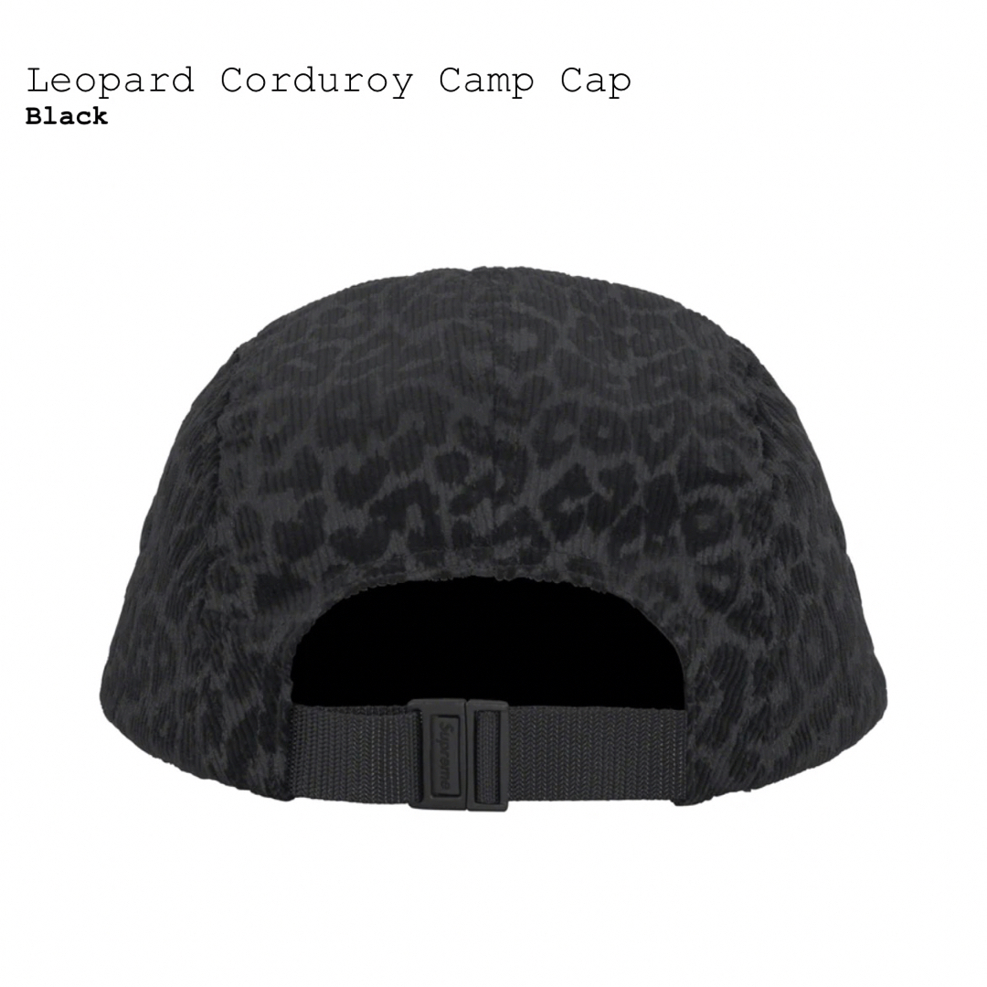 Supreme(シュプリーム)のsupreme Leopard Corduroy Camp Cap Black メンズの帽子(キャップ)の商品写真