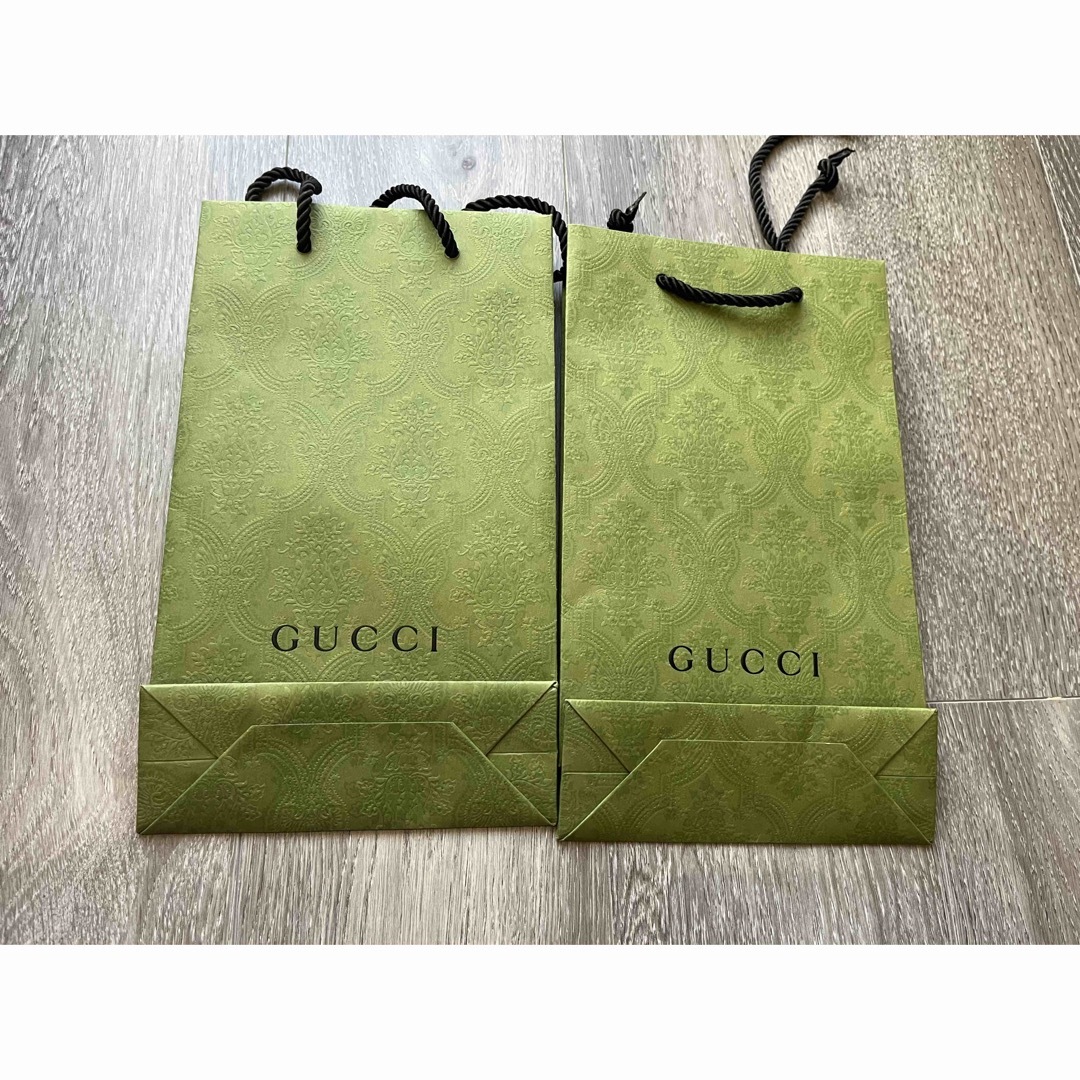 GUCCIグッチ ショッパー ショップ袋 紙袋 2枚セット - ショップ袋