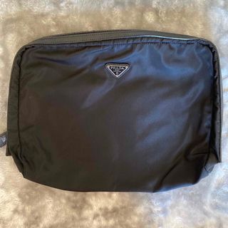 プラダ PRADA ポーチ 1NH545 アウトレット クラッチバック ブラック シルバー金具 NERO ギャランティカード有り 未使用品