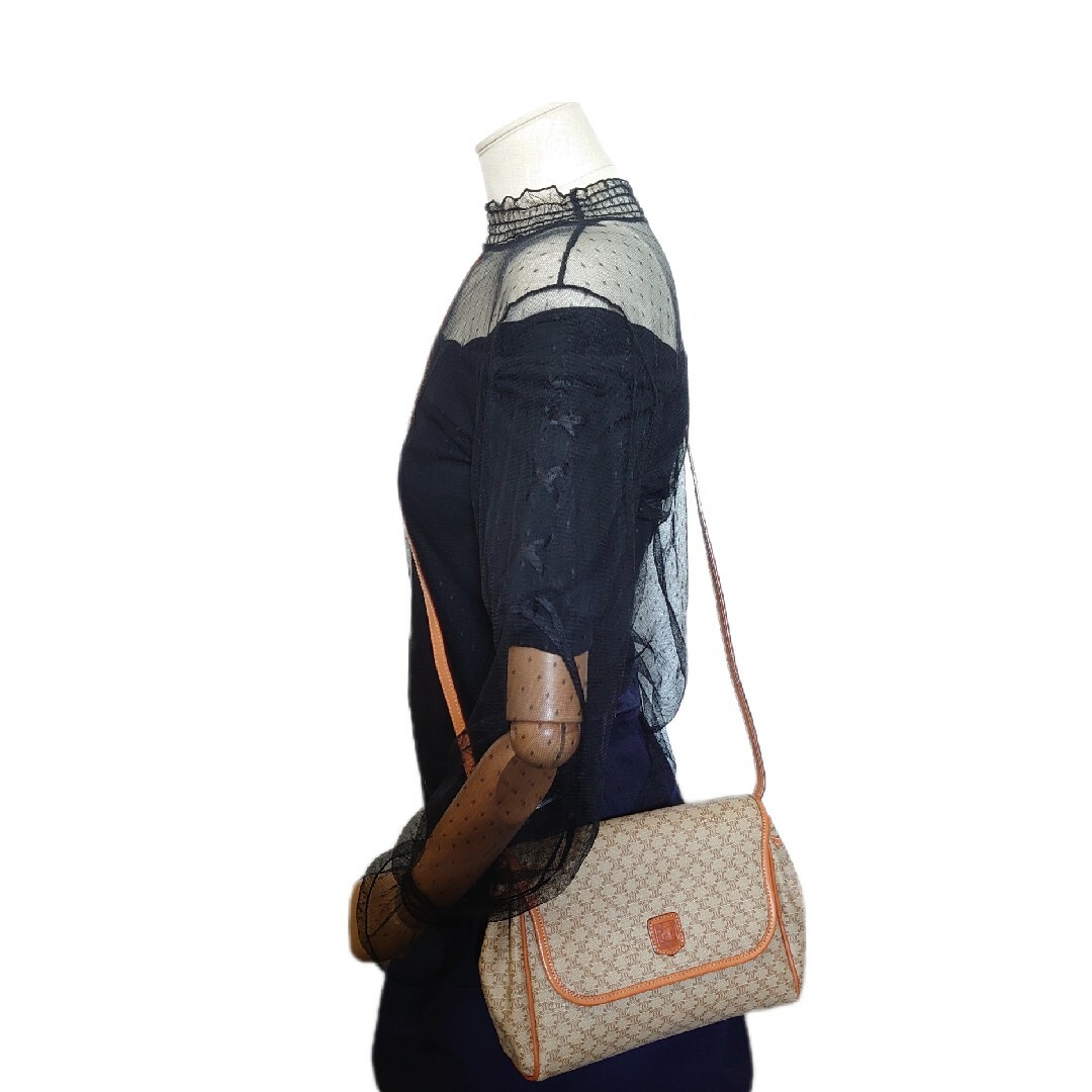 celine - 美品 CELINE マカダム柄 ショルダーバッグ ポーチ サコッシュ