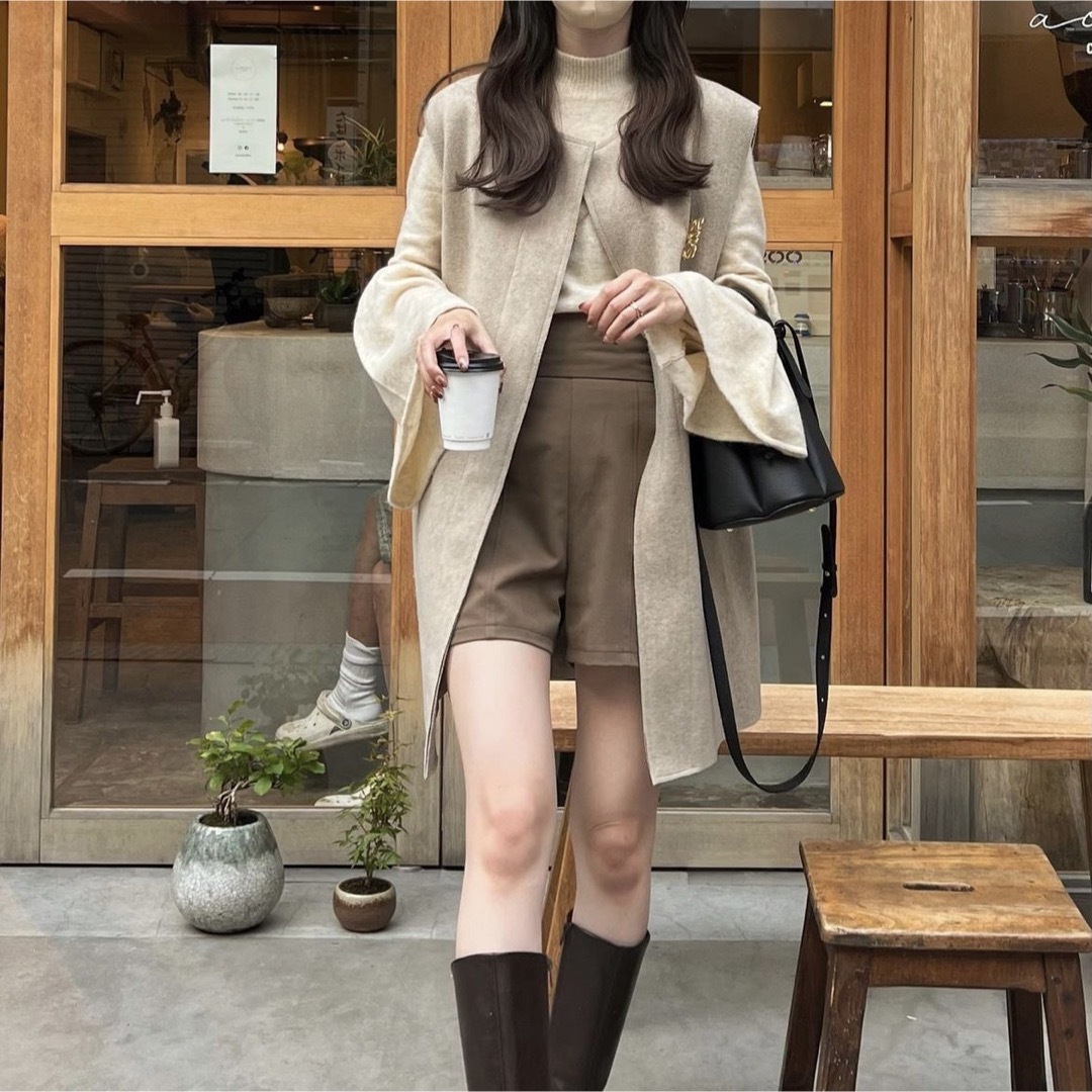 mecherie  wool round long vest レディースのトップス(ベスト/ジレ)の商品写真