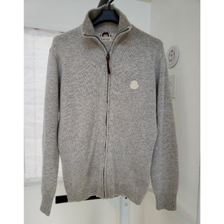 モンクレール(MONCLER)のモンクレール　MONCLER　ニットジップアップ　ブルゾン　グレー　M(ブルゾン)