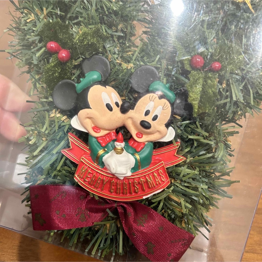 Disney(ディズニー)の●ディズニー レトロ クリスマス ミッキー ミニー ミニ リース ハンドメイドのフラワー/ガーデン(リース)の商品写真