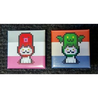 今川伸浩氏デザインドット絵缶バッジ 2個セット(バッジ/ピンバッジ)