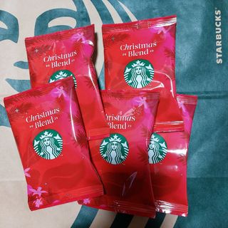 スターバックスコーヒー(Starbucks Coffee)のスタバ　クリスマスブレンドオリガミ×5袋(コーヒー)