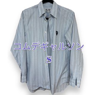 美品 PLAY comme des garcons Sサイズ ストライプシャツ