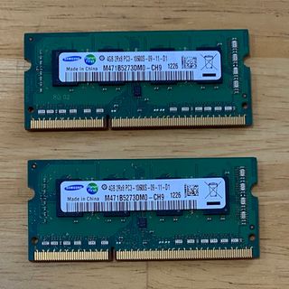 サムスン(SAMSUNG)のSAMSUNG DDR3 メモリ 4GB×2枚(PCパーツ)