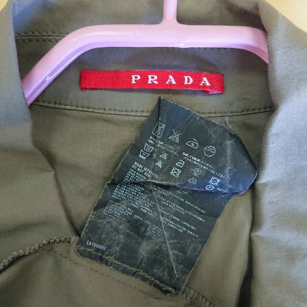 PRADA - PRADA ロゴベルト付き 膝丈ワンピ 42号の通販 by T2☆彡's