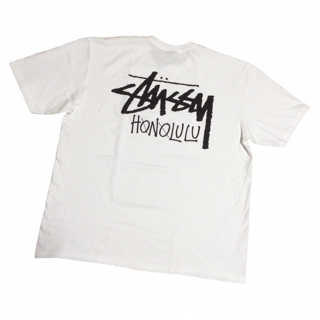 STUSSY STOCK HONOLULU TEE “WHITE” XLサイズ STUSSY STOCK HONOLULU TEE “WHITE” XLサイズ