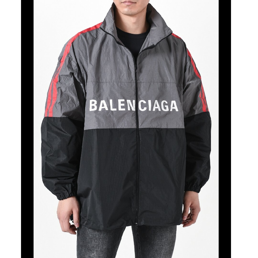 BALENCIAGA バレンシアガ ジップアップ ロゴナイロンジャケット