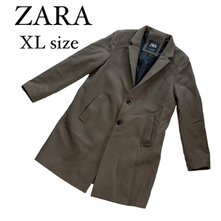 ZARA - ZARA MAN フェイクレザー チェスターコート XLの通販 by ...