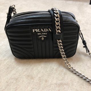 PRADA - プラダ ショルダーバッグ ナイロンレザー ブラック 三角 ...