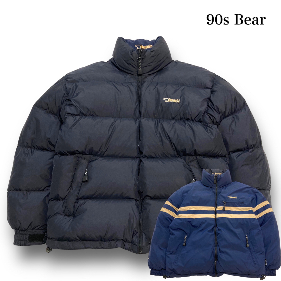 【Bear USA】90s ベアー ヌプシ リバーシブル ダウンジャケット Lのサムネイル