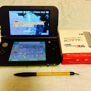 ニンテンドー3DS(ニンテンドー3DS)のNewニンテンドー3DSLL ライム×ブラック　充電器 タッチペン　セット(携帯用ゲーム機本体)