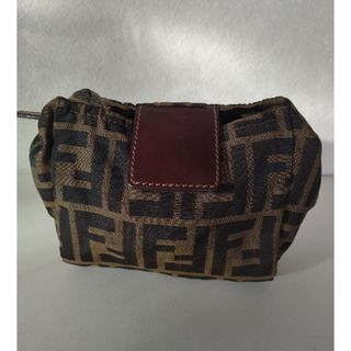 M横010 / FENDI ズッカ柄 ミニバッグ ポーチ キャンバス レザー