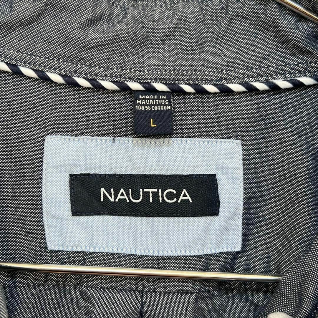 NAUTICA(ノーティカ)のNAUTICA/ノーティカ US古着 ボタンダウンシャツ グレー L メンズのトップス(シャツ)の商品写真