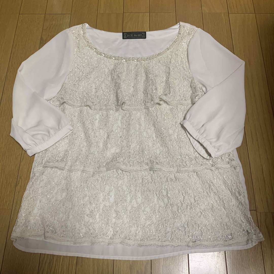 CECIL McBEE(セシルマクビー)のCECIL McBEE レーストップ レディースのトップス(シャツ/ブラウス(半袖/袖なし))の商品写真