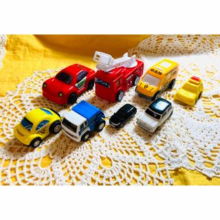 バンダイ(BANDAI)の【Kid's】オマケ ミニカー8点セット 消防車 清掃車 他(ミニカー)