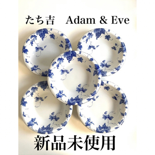 タチキチ(たち吉)の【新品未使用】たち吉 Adam ＆ EVE 大皿 5枚セット ブルー(食器)