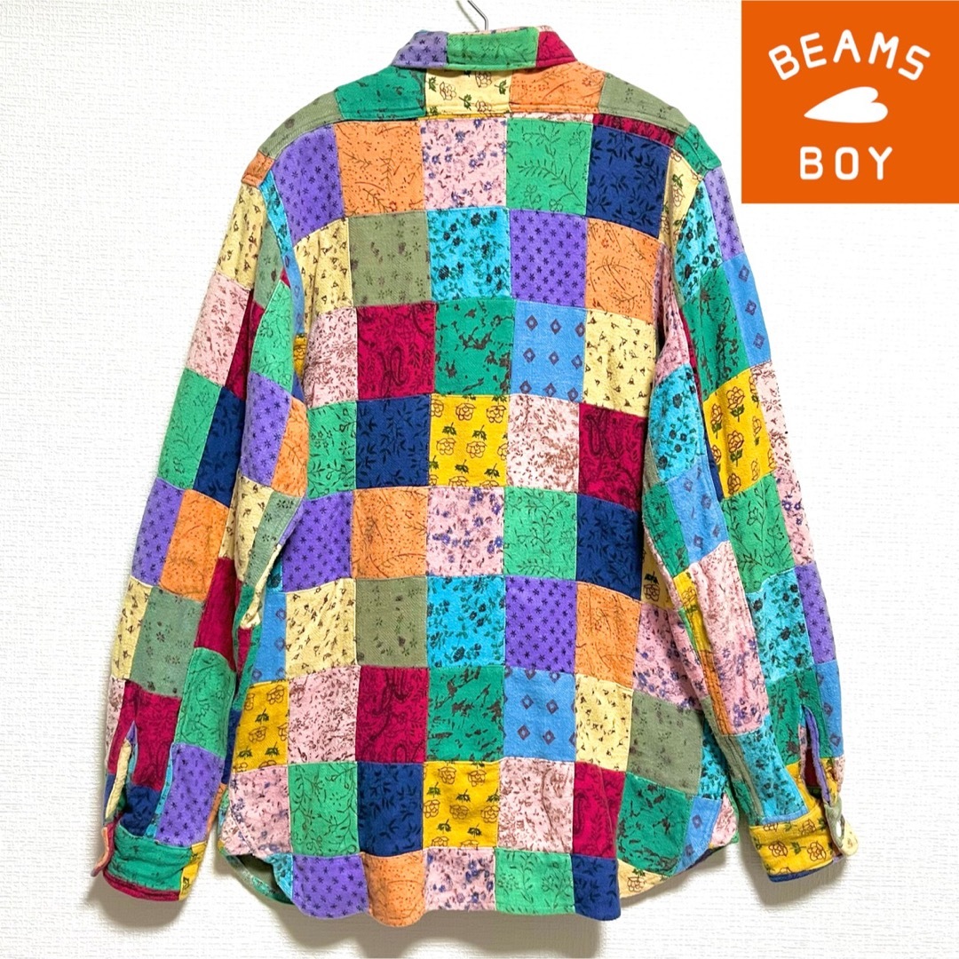 BEAMS BOY - 【超美品】BEAMS BOY 再構築usedネルシャツパッチワーク