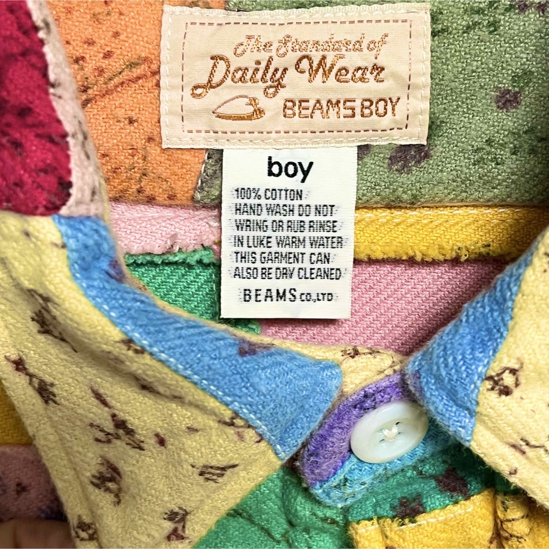 BEAMS BOY - 【超美品】BEAMS BOY 再構築usedネルシャツパッチワーク