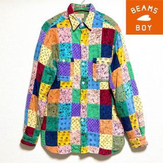 ビームスボーイ(BEAMS BOY)の【超美品】BEAMS BOY 再構築usedネルシャツパッチワーク生地ネルシャツ(シャツ)