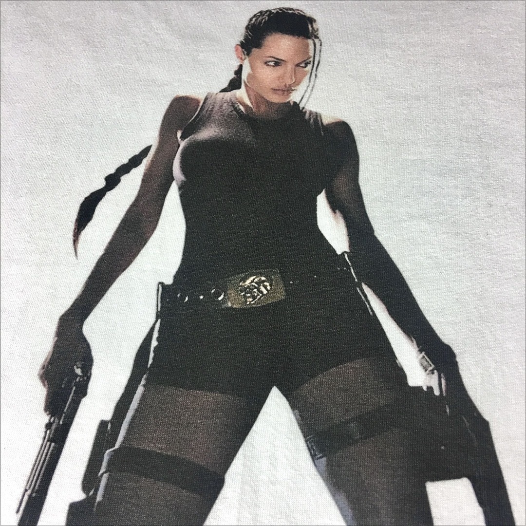 新品 トゥームレイダー アンジェリーナジョリー ハリウッド映画女優ビッグTシャツ メンズのトップス(Tシャツ/カットソー(半袖/袖なし))の商品写真