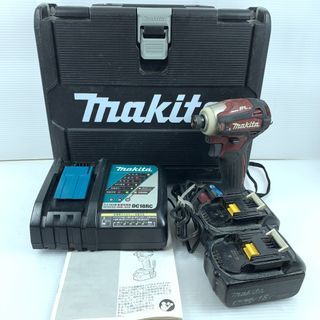 マキタ(Makita)のκκMAKITA マキタ インパクトドライバ  取扱い説明書・充電器・充電池2個・ケース付 コードレス式 18v キズ・ハガレ有 TD172D レッド(その他)