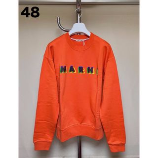 マルニ(Marni)の新品 48 23ss MARNI ロゴスウェット オレンジ 5513(スウェット)