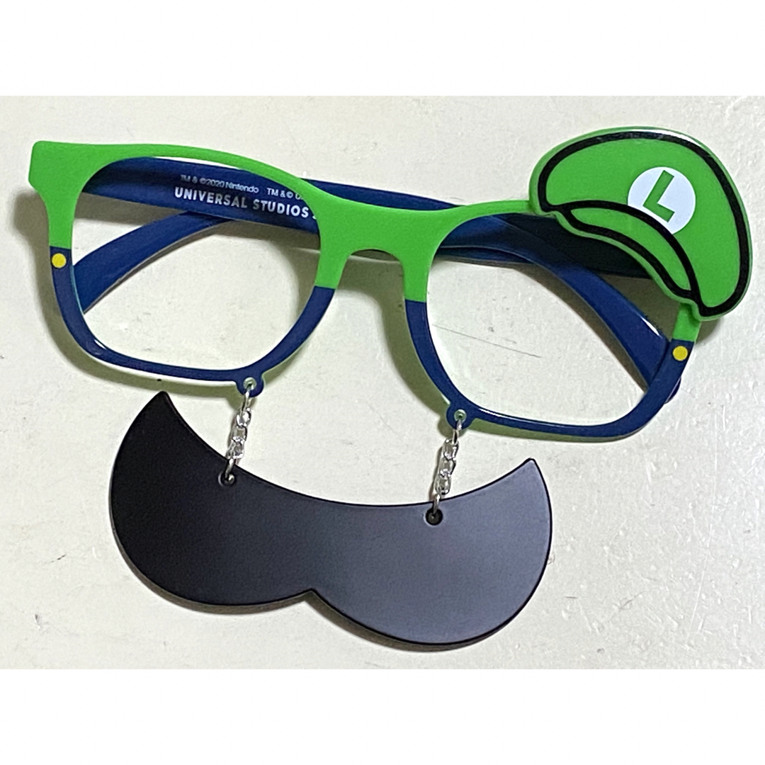 USJ(ユニバーサルスタジオジャパン)のUSJ ルイージ ヒゲと帽子付き眼鏡 メガネ スーパーニンテンドーワールド エンタメ/ホビーのコスプレ(小道具)の商品写真