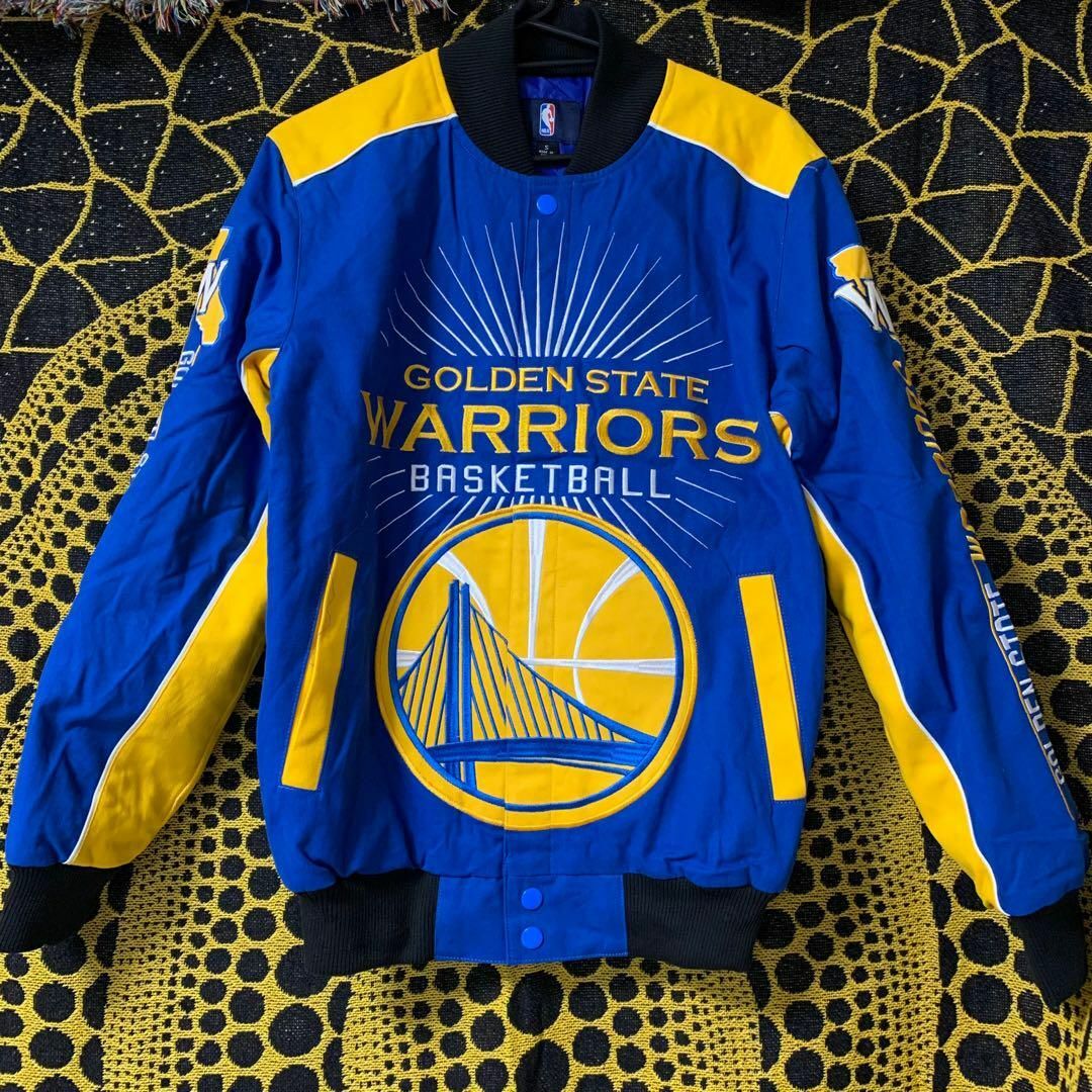 Warriors スタジャン チームジャケット バスケ XL XXL メンズcブルゾン