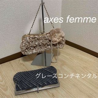 アクシーズファム(axes femme)の【美品】パーティーバッグ パール チェーン  / グレースコンチネンタル(ハンドバッグ)