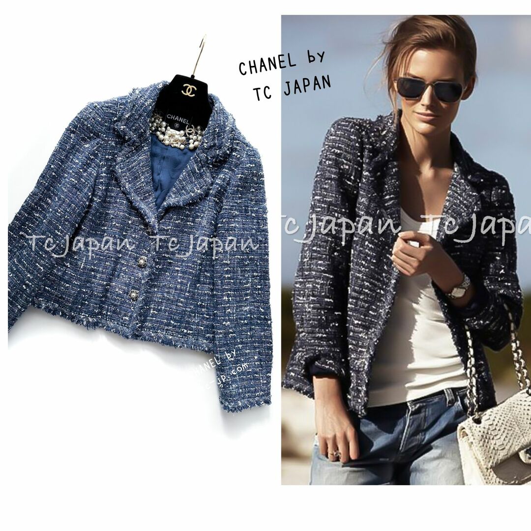 CHANEL - 美品 シャネル CHANEL ブルー・ネイビー・パール レザーCC