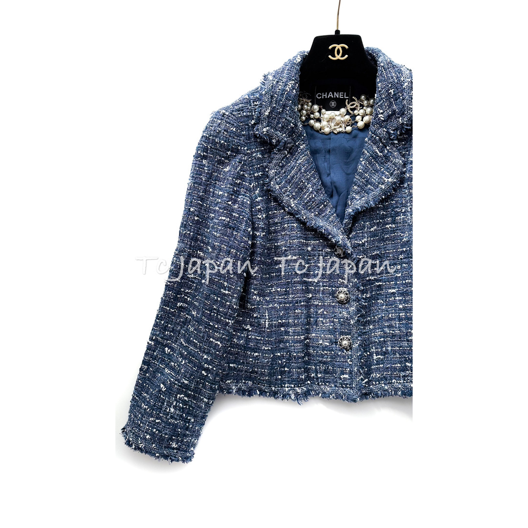 CHANEL - 美品 シャネル CHANEL ブルー・ネイビー・パール レザーCC