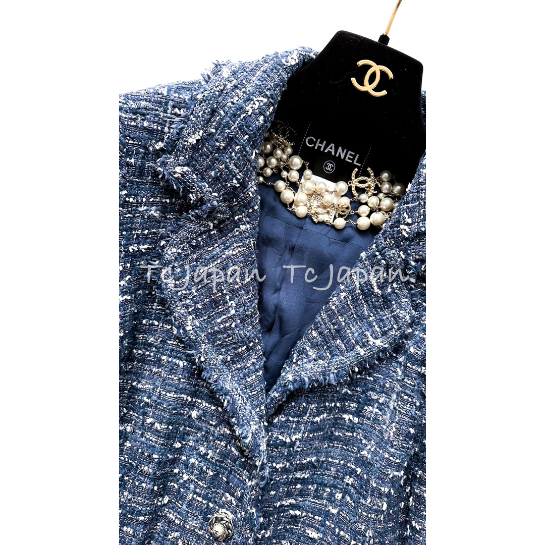 CHANEL - 美品 シャネル CHANEL ブルー・ネイビー・パール レザーCC