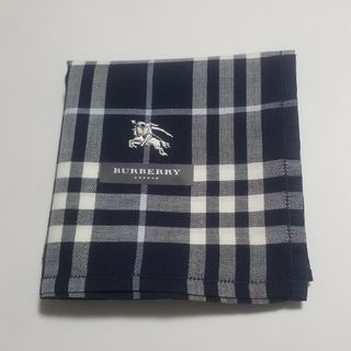 バーバリー(BURBERRY)のBURBERRYハンカチ ノバチェック ネイビー(ハンカチ)