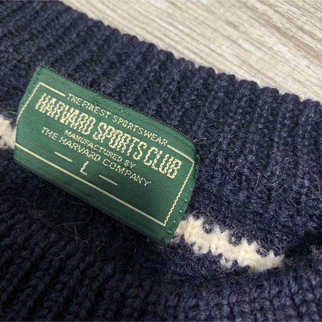 HARVARD(ハーヴァード)の【HARVARD SPORTS CLUB】美品 ワッペン ウールセーター メンズのトップス(ニット/セーター)の商品写真