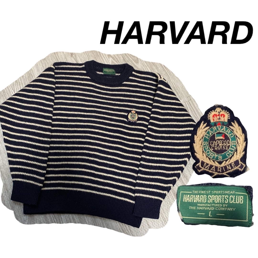 HARVARD(ハーヴァード)の【HARVARD SPORTS CLUB】美品 ワッペン ウールセーター メンズのトップス(ニット/セーター)の商品写真