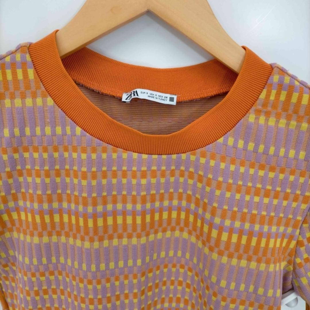 ZARA(ザラ)のZARA(ザラ) JACQUARD T-SHIRT レディース トップス レディースのトップス(Tシャツ(半袖/袖なし))の商品写真