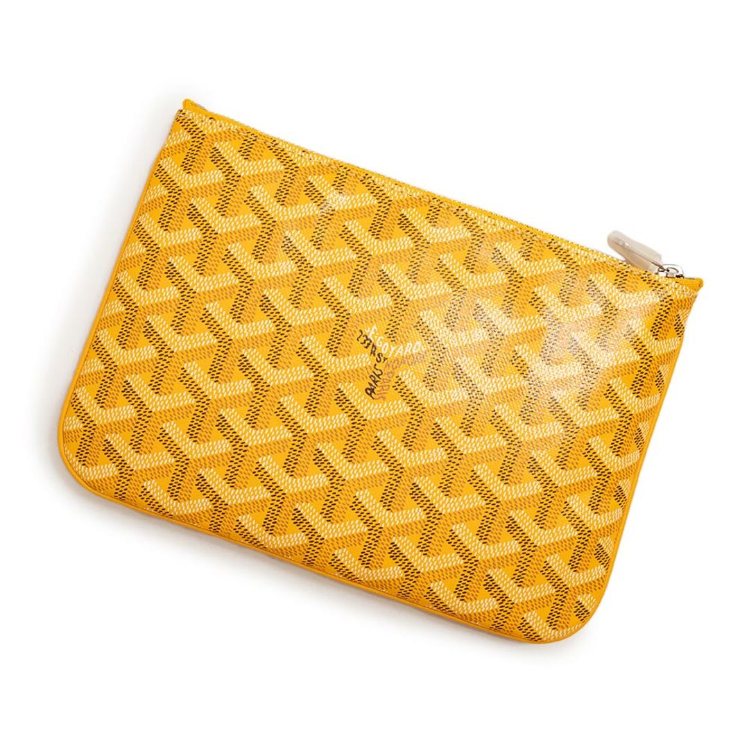 【GOYARD・美品】ゴヤール セナ MM クラッチ ヘリンボーン ネイビー