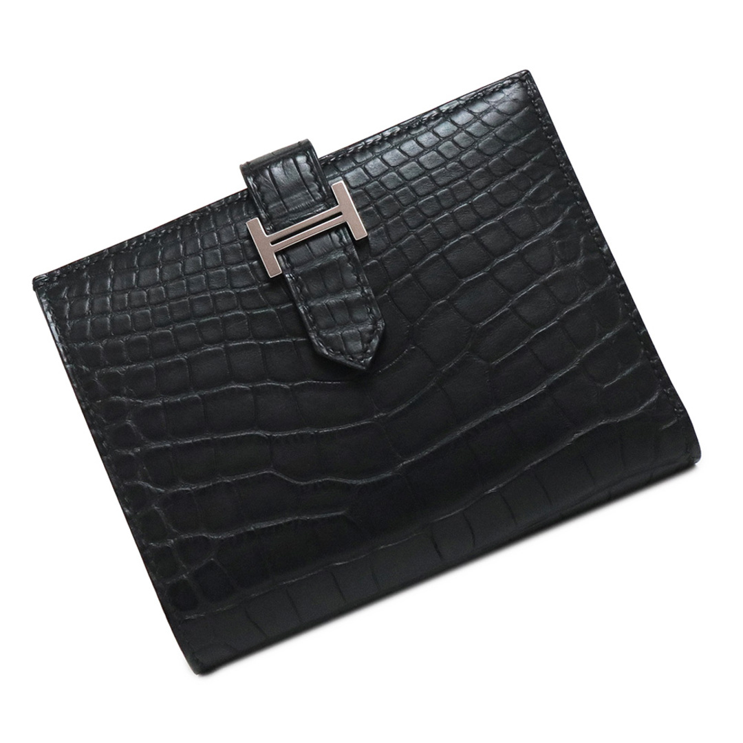 Hermes - エルメス ベアン コンパクト 二つ折り財布 アリゲーター