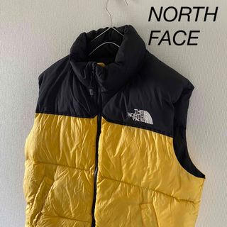 THENORTHFACEザノースフェイスダウンベストアウターブラックイエロー黒黄