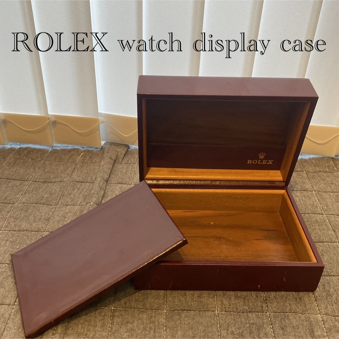 ROLEX(ロレックス)のRolex ロレックス 腕時計ケース 木箱 空箱 正規品 赤 小物入れ レア メンズの時計(その他)の商品写真
